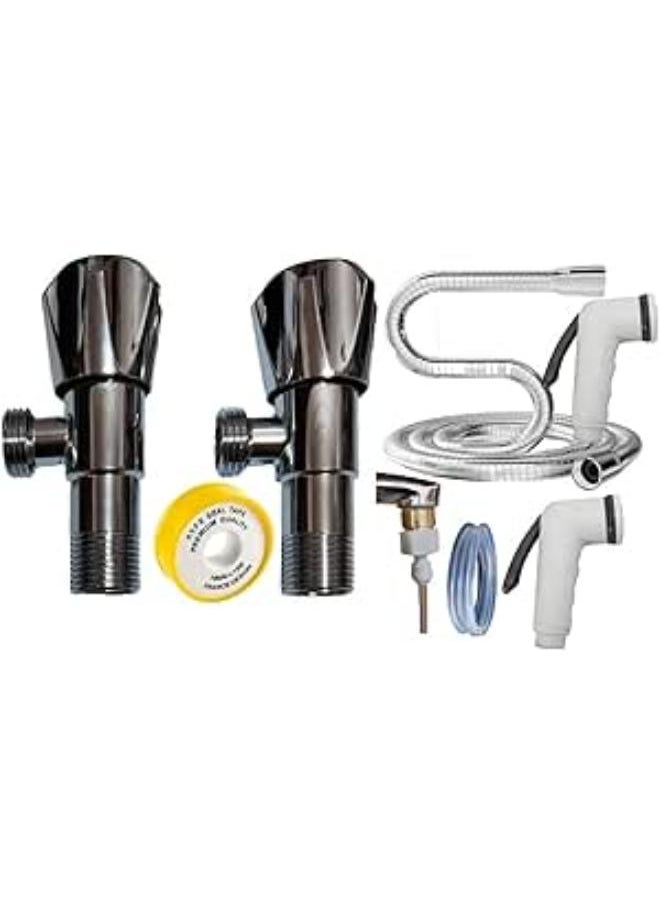 Shams Double Bathroom Bidet, Including A 1.5 Meter Hose, An Additional 5 Meter Hose, 2 Bidet Hands, 2 Angle Valves, And Teflon  - Image 1