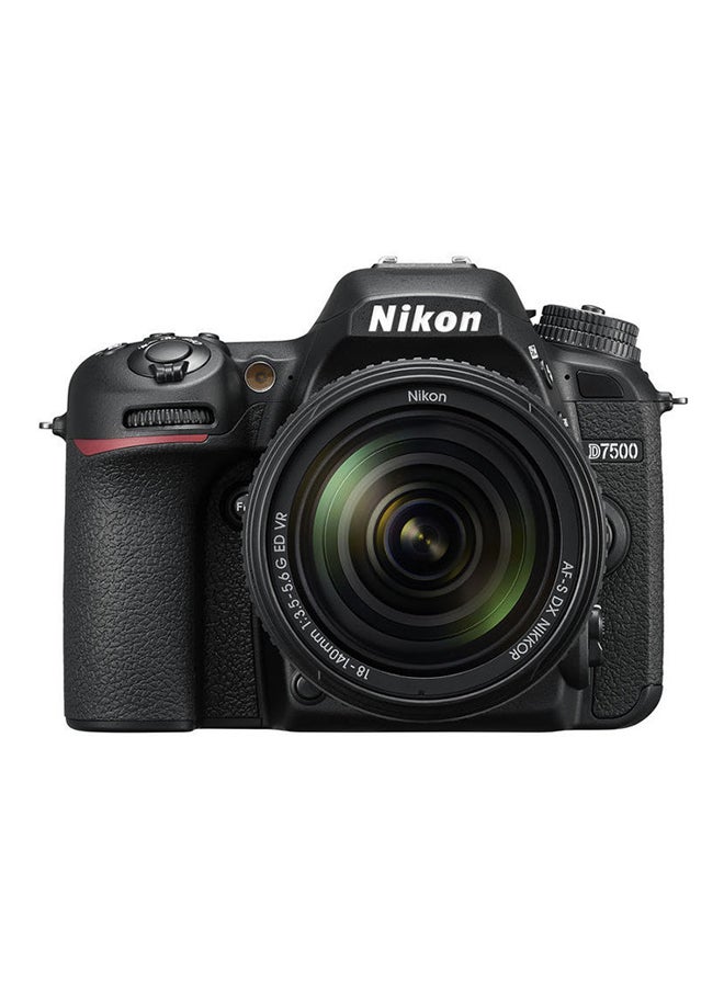 نيكون كاميرا رقمية بعدسة أحادية عاكسة D7500 مع عدسات AF-S DX بخاصية نيكور ذات بعد بؤري 18-140 مم/ وعدسات G ED VR بفتحة 3.5-5.6 وبدقة 20.9 ميجابكسل، مدمج بها خاصيتا الواي فاي والبلوتوث - Image 1