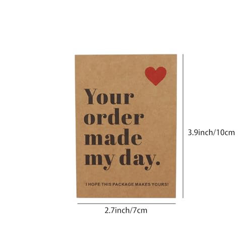Vagocom 120Pcs Thank You Cards for Small Business, 3.9 x 2.7 Inches / 10 x 7 cm Bulk Customer Appreciation Cards for Small Business Packaging Supplies (Brown) - Image 2