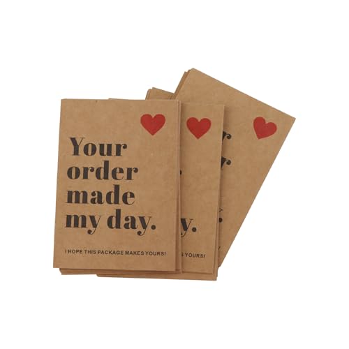Vagocom 120Pcs Thank You Cards for Small Business, 3.9 x 2.7 Inches / 10 x 7 cm Bulk Customer Appreciation Cards for Small Business Packaging Supplies (Brown) - Image 1