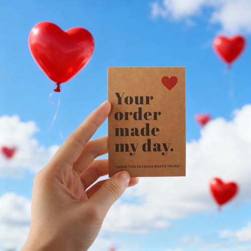 Vagocom 120Pcs Thank You Cards for Small Business, 3.9 x 2.7 Inches / 10 x 7 cm Bulk Customer Appreciation Cards for Small Business Packaging Supplies (Brown) - Image 4
