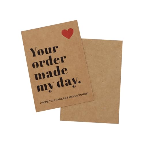 Vagocom 120Pcs Thank You Cards for Small Business, 3.9 x 2.7 Inches / 10 x 7 cm Bulk Customer Appreciation Cards for Small Business Packaging Supplies (Brown) - Image 3