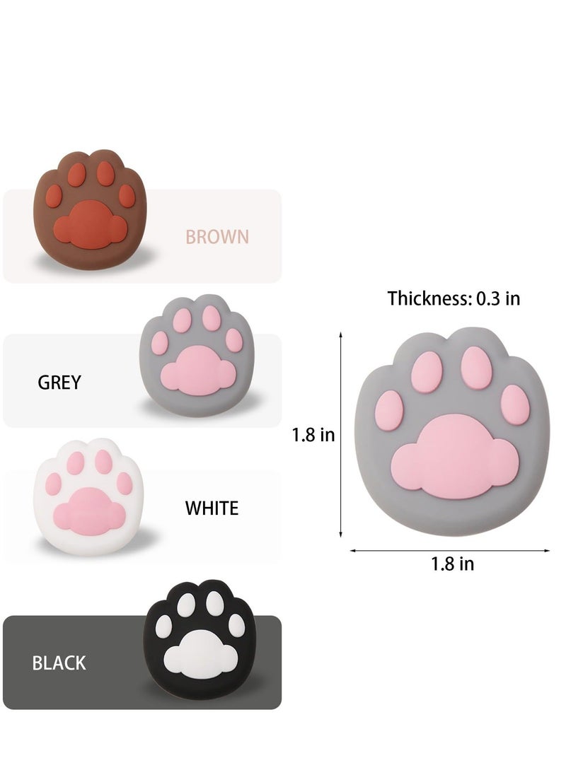 ماركة غير محددة 8 Pcs Door Stoppers for Wall, Knob Wall Protector Silencer Covering Panels Bumper Self Adhesive Cat's Paw Decor(4 color *2)  - Image 2