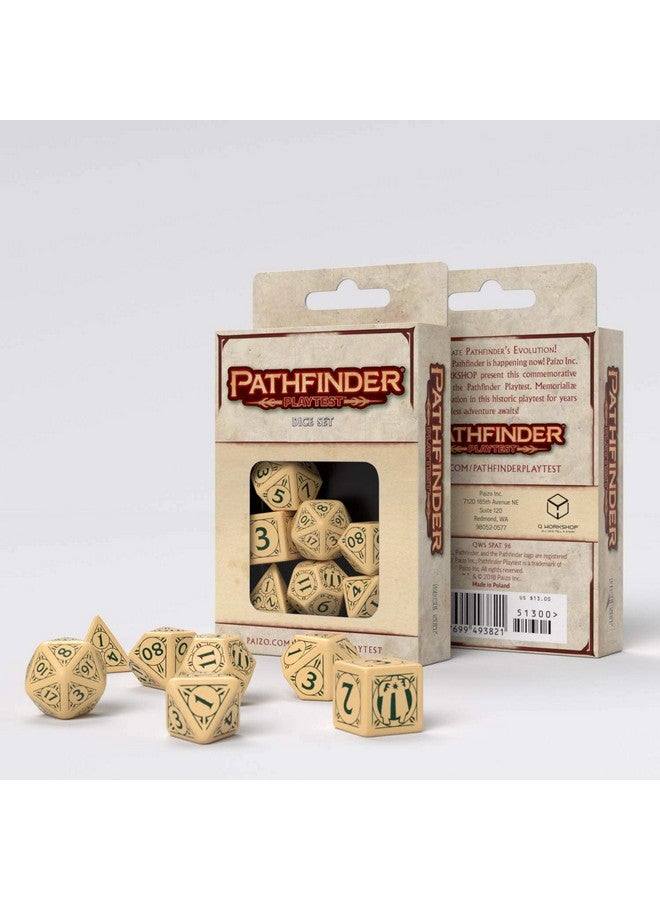 Q WORKSHOP Pathfinder Playtest RPG Dice Set 7 Ornamented Pieces - Image 2
