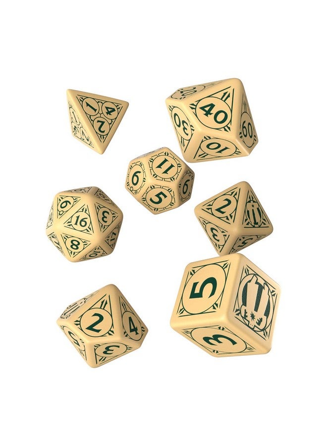 Q WORKSHOP Pathfinder Playtest RPG Dice Set 7 Ornamented Pieces - Image 1