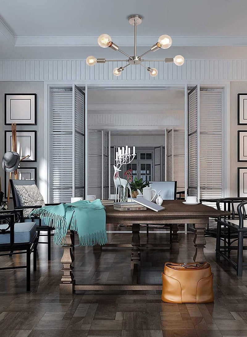 Cluc "Steco chandelier - 6 branches - Silver " - Image 1