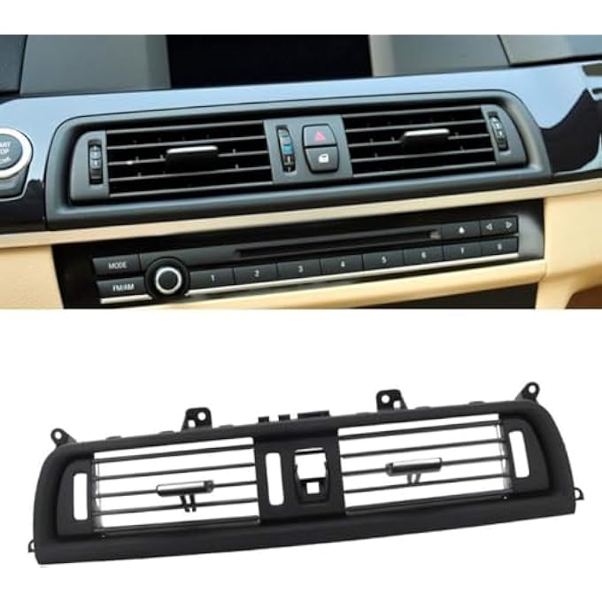 rayihni Front Air Grille Ac Vent Center Console Air Vent Dashboard Ac Ventilation Conditioning Outlet Fit For Bmw 5 Series F10 F11 520I 523I 525I 528I 530I 535I 550I 20102016 Replaces 64229166885 - Image 1