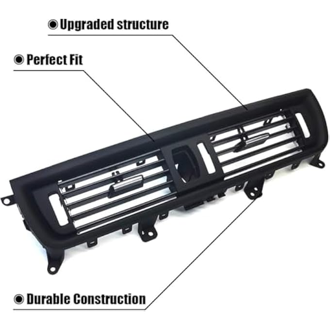 rayihni Front Air Grille Ac Vent Center Console Air Vent Dashboard Ac Ventilation Conditioning Outlet Fit For Bmw 5 Series F10 F11 520I 523I 525I 528I 530I 535I 550I 20102016 Replaces 64229166885 - Image 3