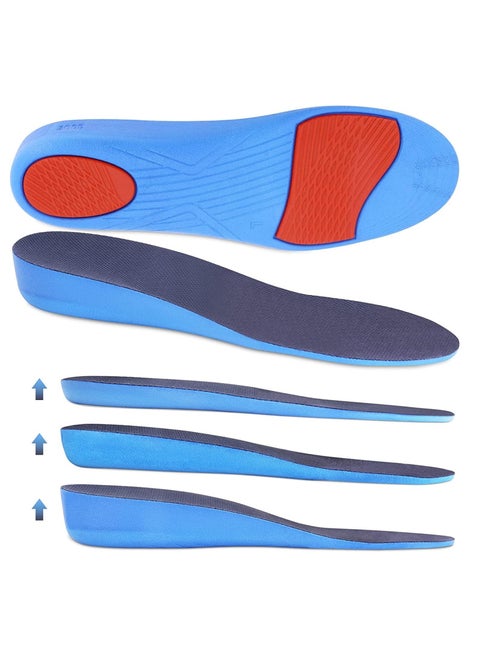 Height Increase Insoles Pu Increase Insole Men and Women Increase Insole Heel Pad Breathable and Sweat Wicking Comfortable Fabric 2.3cm L
