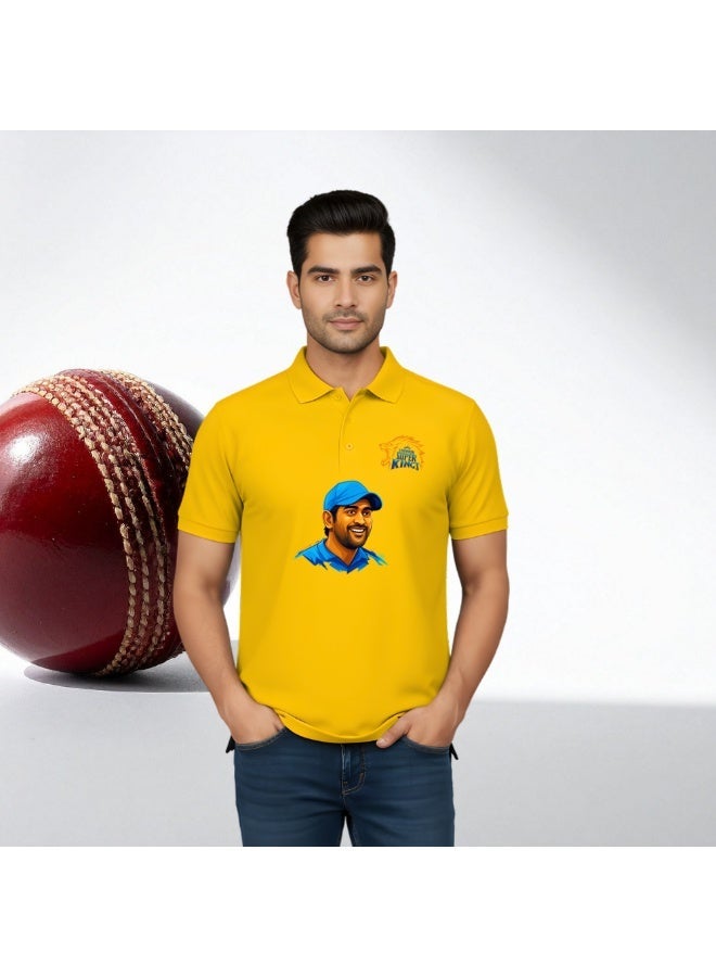 Chennai Cricket Jersey for Men - Dhoni Dry-Fit T-Shirt for Men - Perfect for Chennai Cricket Fans - Image 4