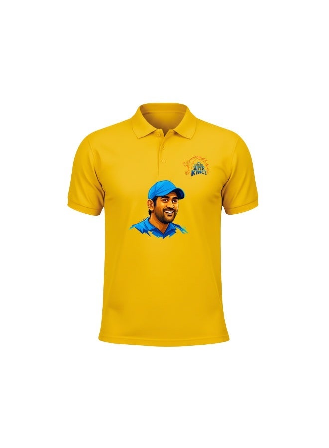 Chennai Cricket Jersey for Men - Dhoni Dry-Fit T-Shirt for Men - Perfect for Chennai Cricket Fans - Image 2