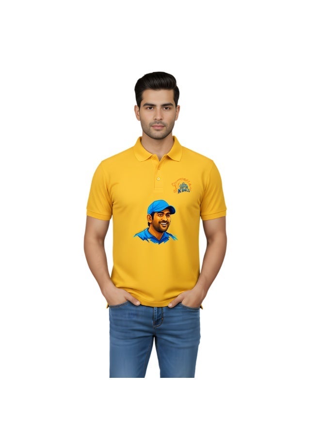 Chennai Cricket Jersey for Men - Dhoni Dry-Fit T-Shirt for Men - Perfect for Chennai Cricket Fans - Image 1