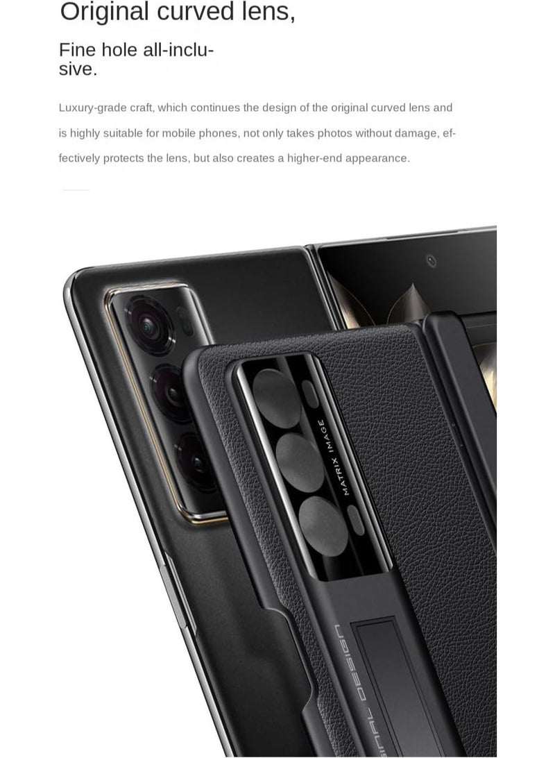 general Honor Magic V2 Case, 【Full Cover Hinge Protection】 Shockproof Leather Protective Phone Case with Screen Protector  Kickstand for Honor Magic V2 - Image 3