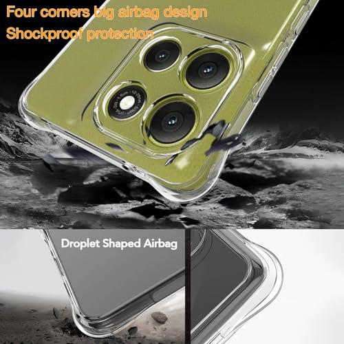 Lustree Lustre Back Cover Transparent Case Compatible with Motorola G57 Power | Slim Soft TPU Case, Anti-Scratch Cover with Four-Corner Protection Raised Camera Guard - Image 4