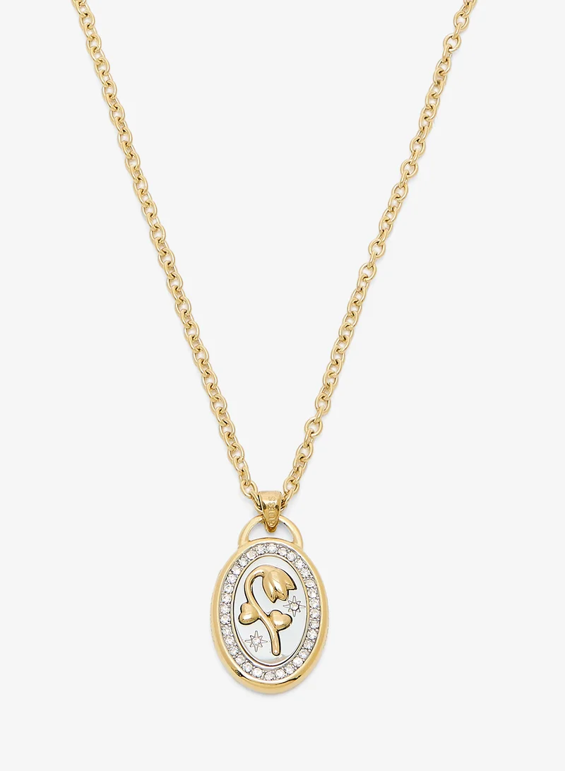 GUESS Flower Charm Necklace