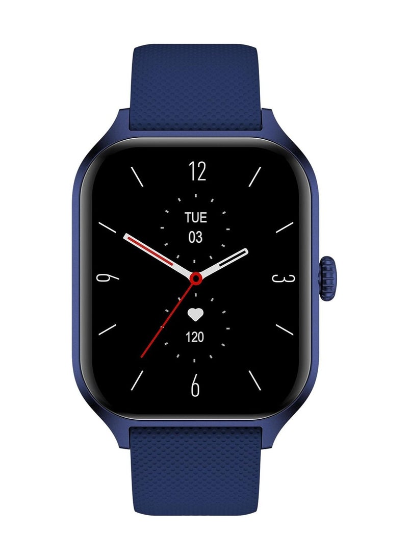 Xcell - Xcell G7 Talk Professional Smart watch,1.96 HD Screen, Heart Rate,BP,Oxygen Monitoring, Receive & Make Calls, Water Resistance: IP67,1 Week Battery Life,Compatibility: iOS-Android -Blue - Image 1