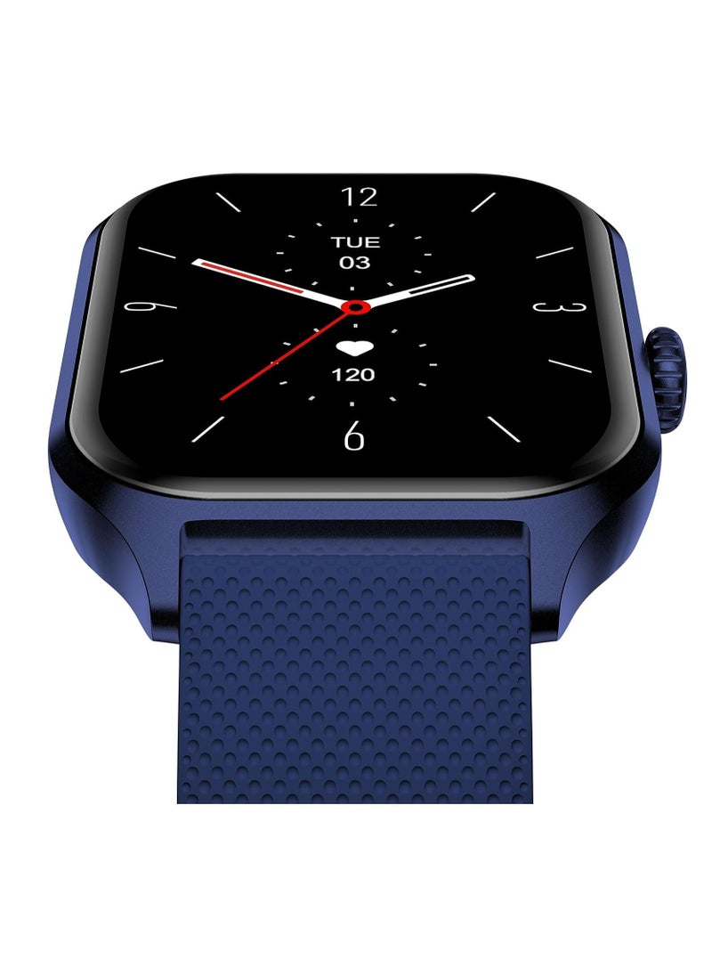 Xcell - Xcell G7 Talk Professional Smart watch,1.96 HD Screen, Heart Rate,BP,Oxygen Monitoring, Receive & Make Calls, Water Resistance: IP67,1 Week Battery Life,Compatibility: iOS-Android -Blue - Image 1