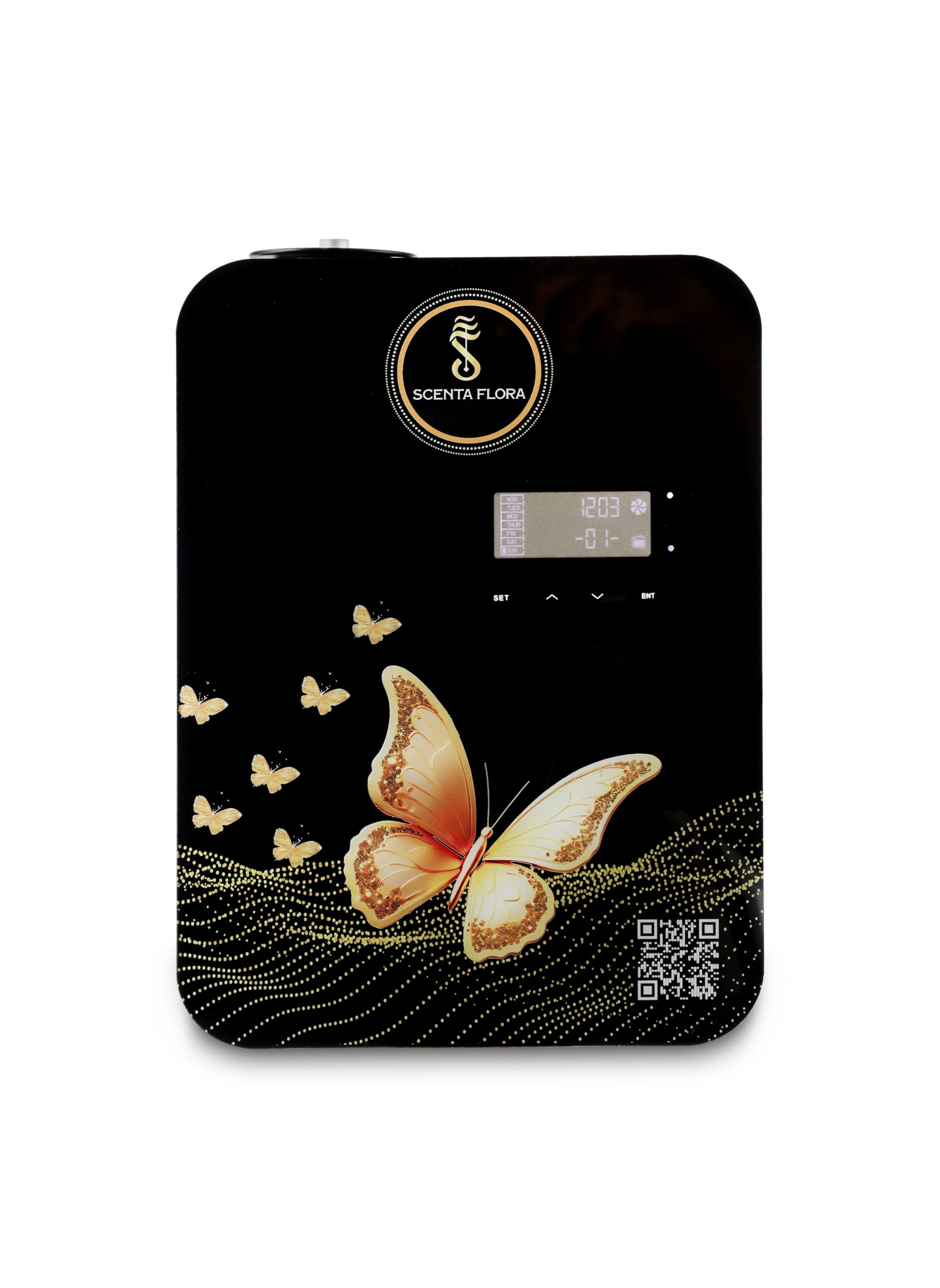 Scenta Flora SCENTIQUE MEDIUM Scent Diffuser - Aromatherapy Device, Elegant Design, Mobile App Controlled, Large Area Coverage (Black) 