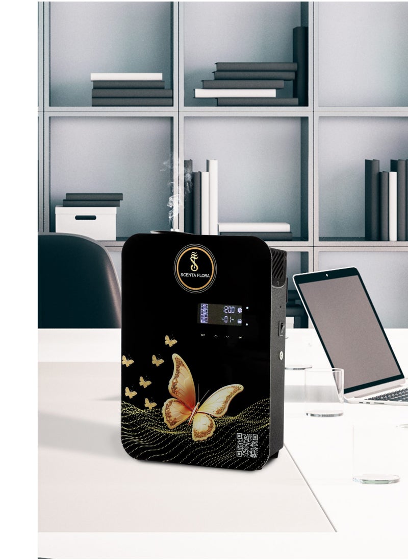 Scenta Flora - SCENTIQUE MEDIUM Scent Diffuser - Aromatherapy Device, Elegant Design, Mobile App Controlled, Large Area Coverage (Black) - Image 1