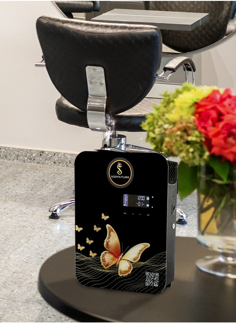Scenta Flora - SCENTIQUE MEDIUM Scent Diffuser - Aromatherapy Device, Elegant Design, Mobile App Controlled, Large Area Coverage (Black) - Image 1