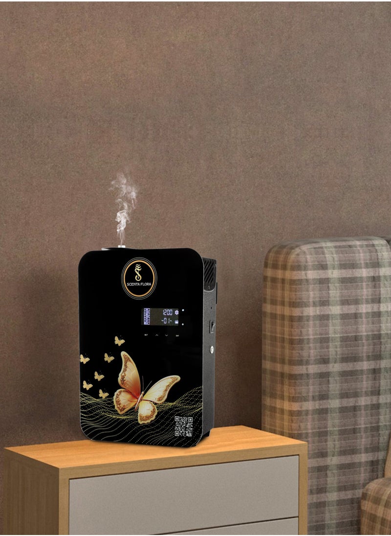 Scenta Flora - SCENTIQUE MEDIUM Scent Diffuser - Aromatherapy Device, Elegant Design, Mobile App Controlled, Large Area Coverage (Black) - Image 1