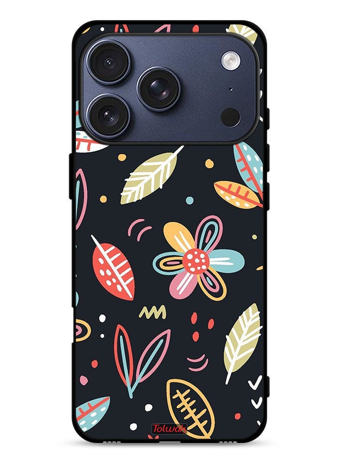 Tolwak Apple iPhone 17 Pro Protective Case Cover Flowers And Leaves Abstract Art - Image 1