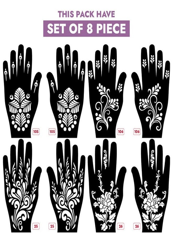 Apcute Mehandi design Latest Mehandi Design Stencils for Girls, womens, kids, unisex Design NO - Apcute-New-105-106-25-26 - Image 2