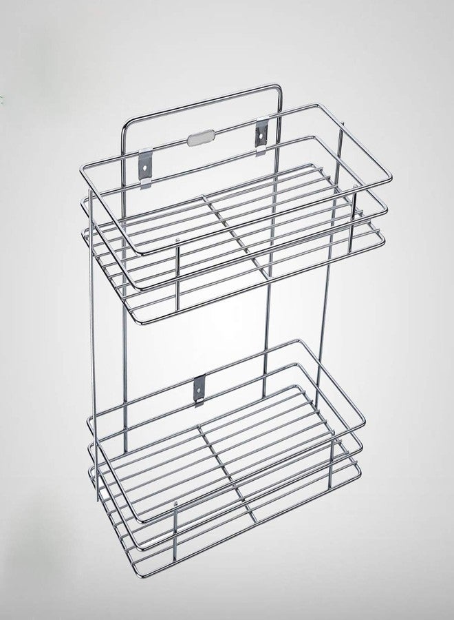 PANTH Metal Stand Spice Rack, Kitchen Countertop Organizer Holder for Spice Jar, Oil Can Bottle (28x12x33cm) - Image 1
