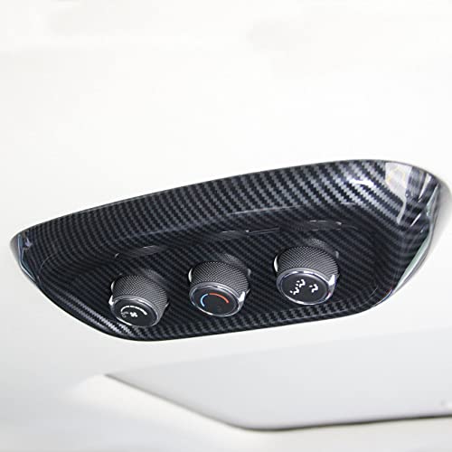 crosselec Carbon Fiber Rear Roof Air Conditioning AC Knob Panel Cover Trim for Dodge Durango 2014-2022 - Image 3