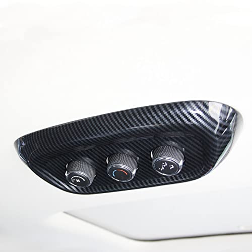 crosselec Carbon Fiber Rear Roof Air Conditioning AC Knob Panel Cover Trim for Dodge Durango 2014-2022 - Image 4