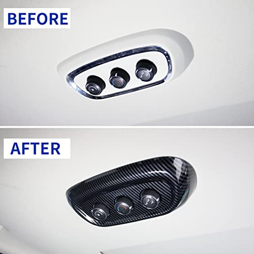 crosselec Carbon Fiber Rear Roof Air Conditioning AC Knob Panel Cover Trim for Dodge Durango 2014-2022 - Image 5