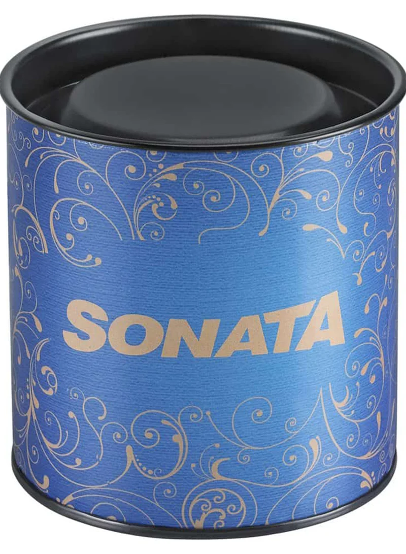 Sonata Men's Analog Round Shape Stainless Steel Wrist Watch 7133YM02 - 47 Mm
