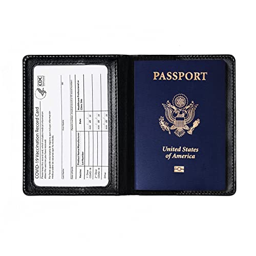 Honmein 2 Pcs Passport holders，Ultra Slim passport wallet，PU Leather Passport Cover for Women and Men - Image 2