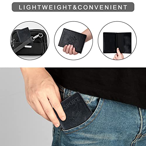 Honmein 2 Pcs Passport holders，Ultra Slim passport wallet，PU Leather Passport Cover for Women and Men - Image 5