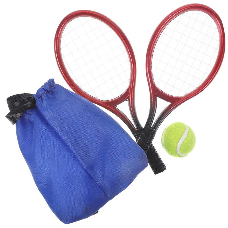 Miniature Tennis Racket Model 6cm Realistic Dollhouse Decoration Photography Prop - Image 2