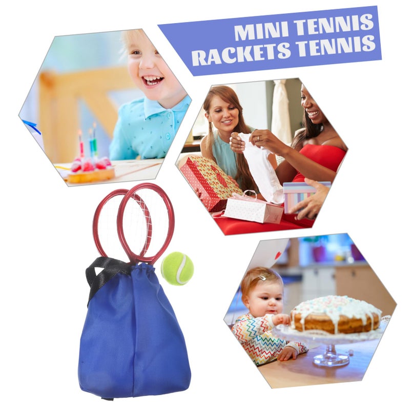 Miniature Tennis Racket Model 6cm Realistic Dollhouse Decoration Photography Prop - Image 4