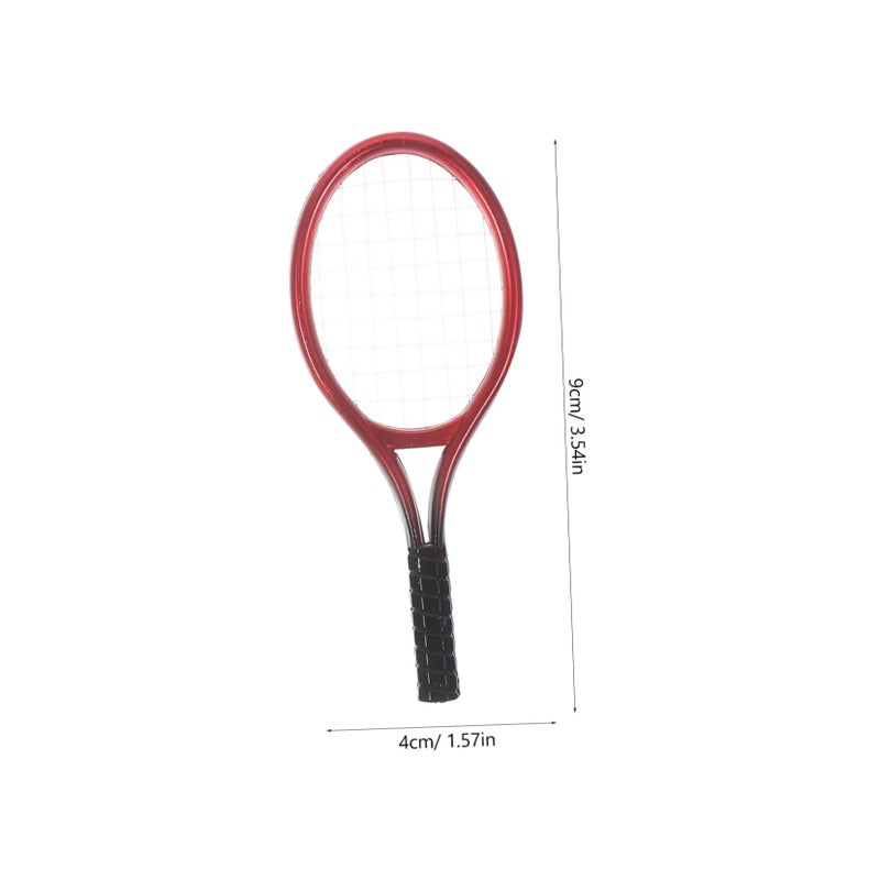 Miniature Tennis Racket Model 6cm Realistic Dollhouse Decoration Photography Prop - Image 3