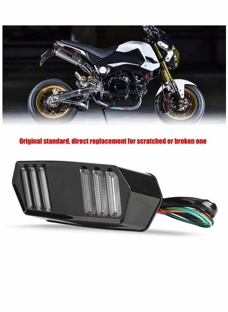Y&D - Motorcycle Tail Light, Motorbike Integrated LED Brake Light & Turn Signals Indicator Signal Fit for MSX125 YG-125 - Image 1