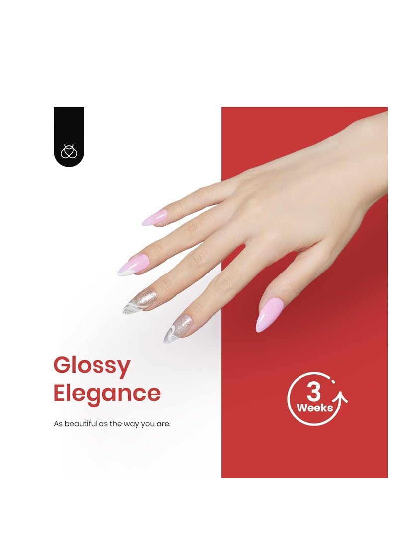 beetles Gel Polish Beetles Gel Nail Polish Kit with U V Light Starter Kit, Black Red White Pink Shimmer Gel Polish Set, Base Gel Top Coat Glitter Gel Nail Kits Home DIY Manicure Light Gel Nail Polish Gifts for Mom  - Image 5