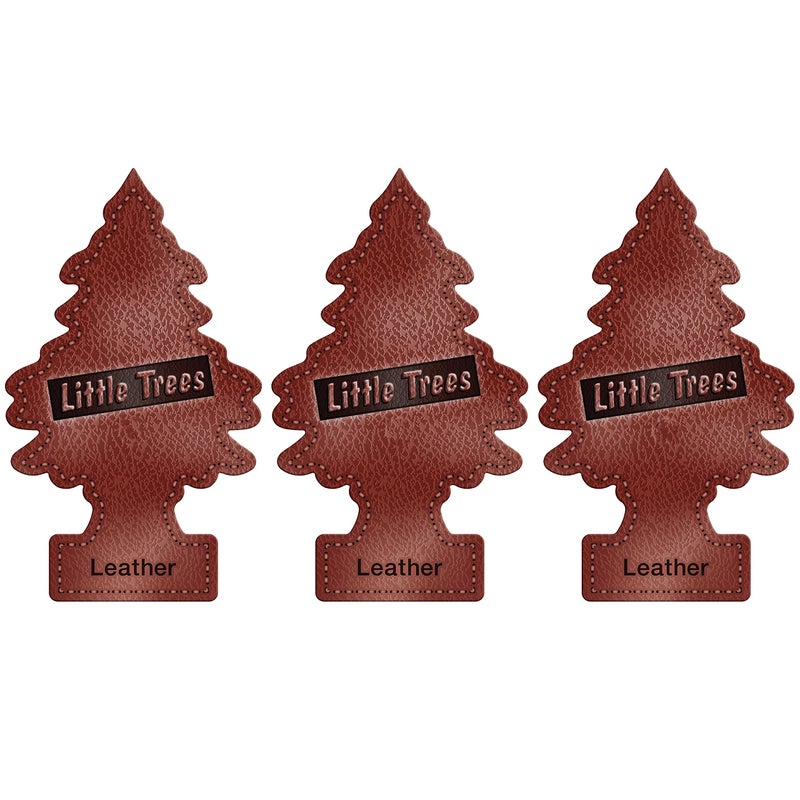 Little Trees Air Freshener Tree LTZ016 Leather Fragrance For Car Home Boat Caravan - Triple Pack - Image 1