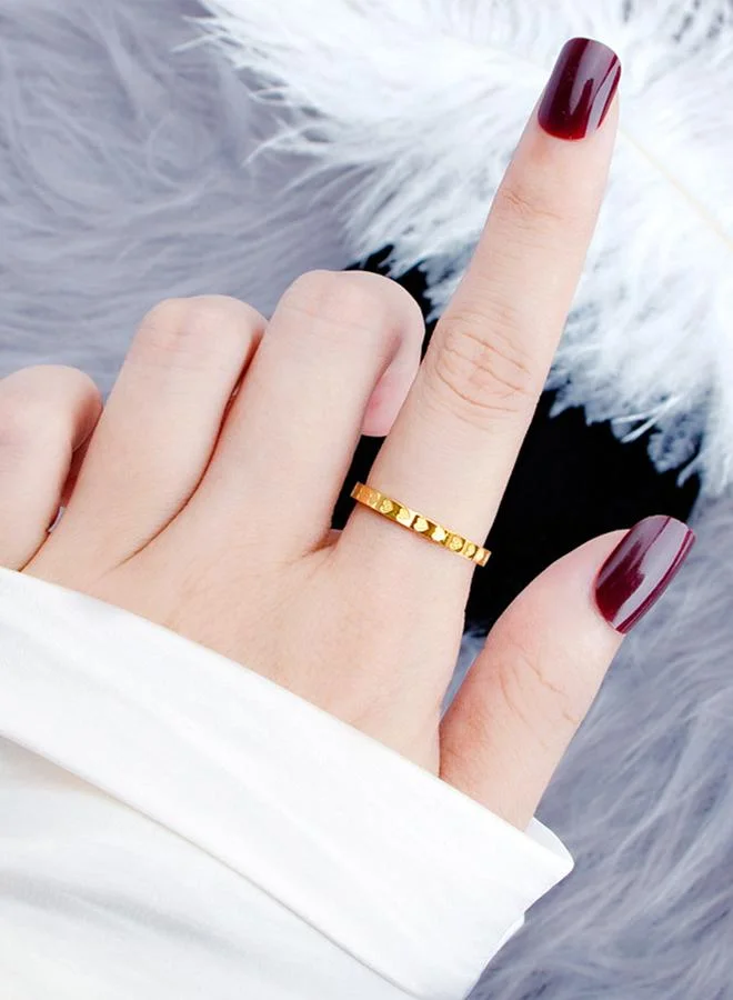 Take Two Gold Heart Pattern Ring