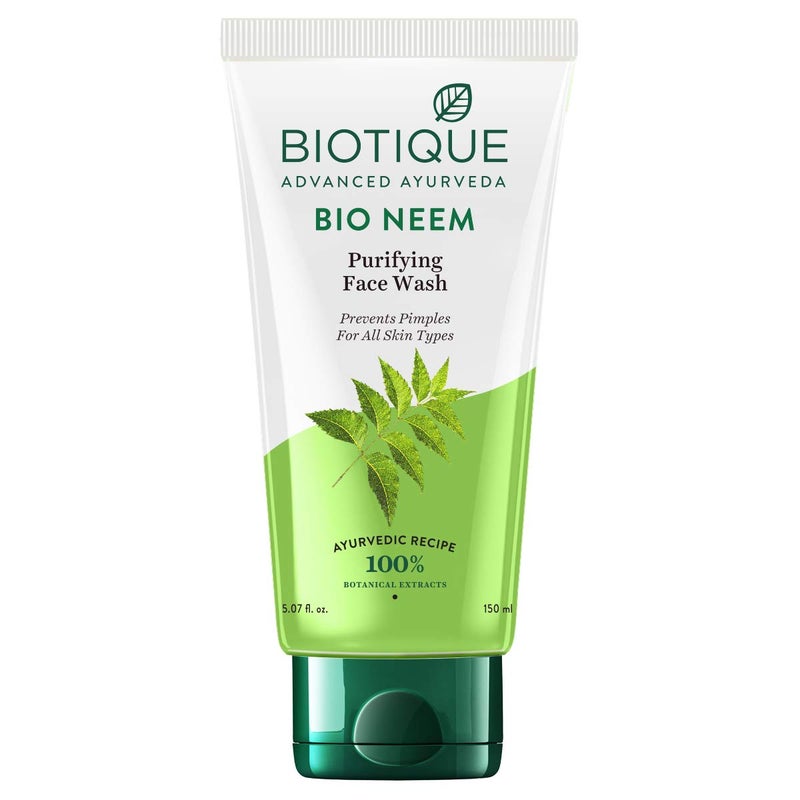 Biotique Bio Neem Purifying Face Wash for All Skin Types 150ml Biotique Bio Honey Gel Face Wash for All Skin Types 100ml - Image 2