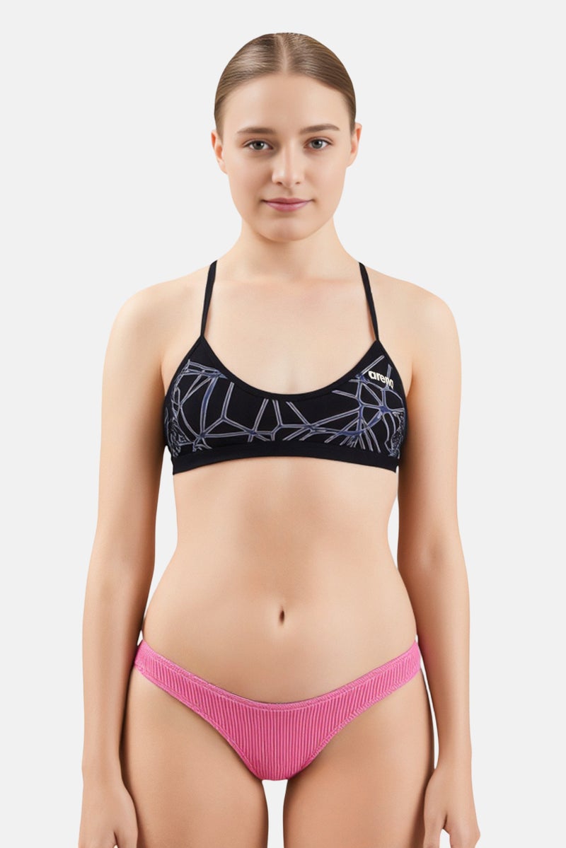 Lefties Women Textured Pull On Bikini Bottom, Pink - Image 1