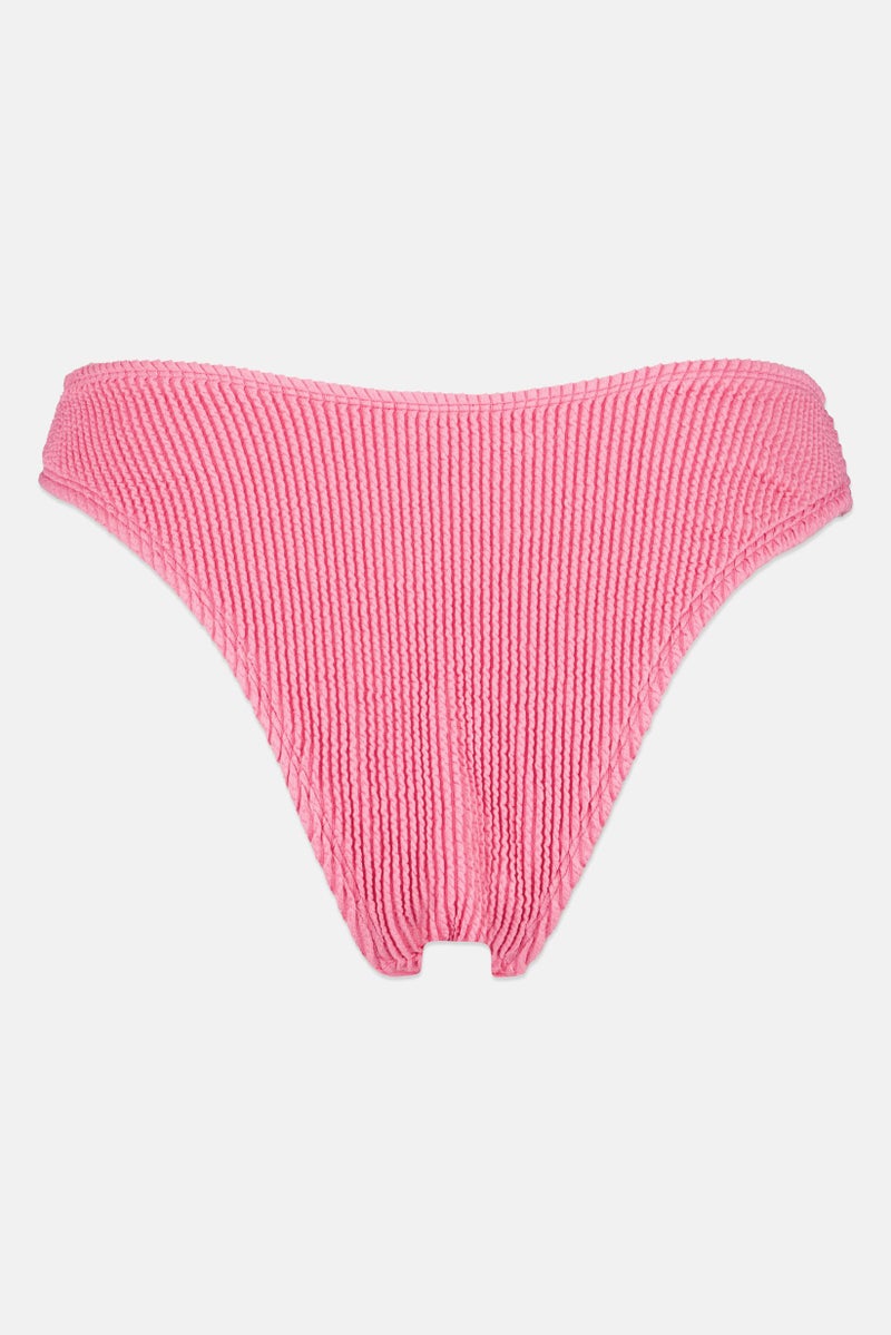 Lefties Women Textured Pull On Bikini Bottom, Pink - Image 3