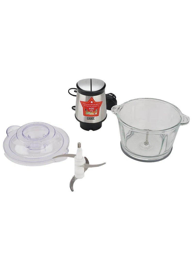 إكسبير قطاعة اكسبير قوة 400 واط سعة 1.5 لتر ستيل XPFC-400SG - Image 3