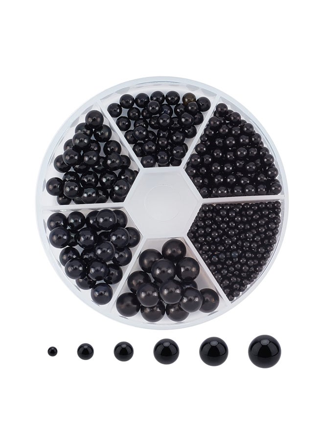 خرز لؤلؤ أكريليك صناعي مستدير من BH Panda Hole Elite بدون حفر/غير مثقوب حوالي 1113 قطعة 6 أحجام لملء المزهريات وحفلات الزفاف والحفلات والديكور المنزلي (2.5/4/5/6/7/8 مم)  - Image 1