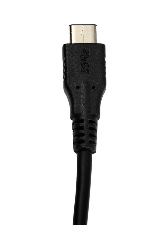 NIBEMINENT USB 3.1 USB-C Male To USB-B Data Cable Black - Image 1
