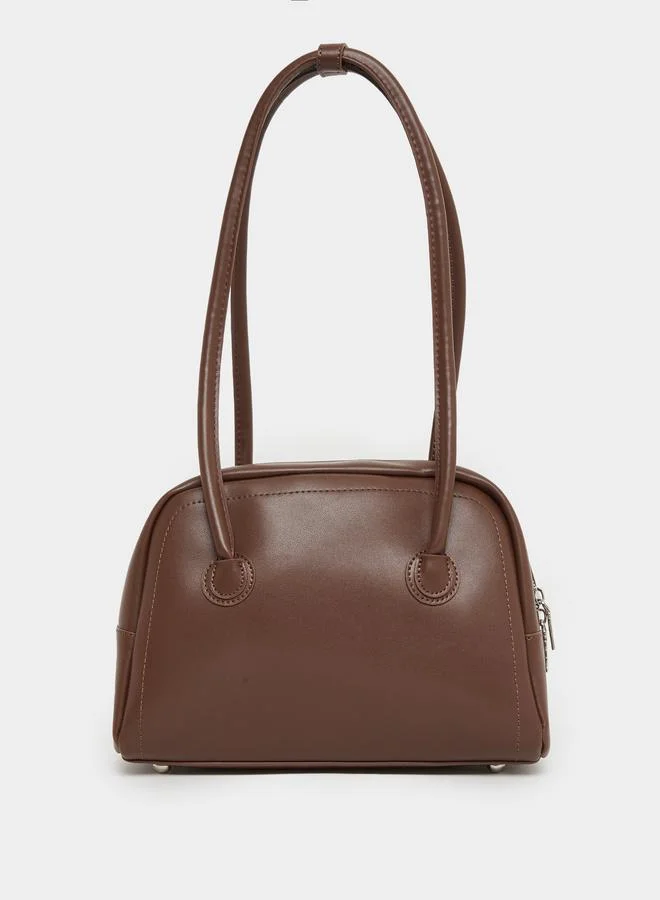 Styli Styli Brown Long Strap Shoulder Bag with Mini Purse