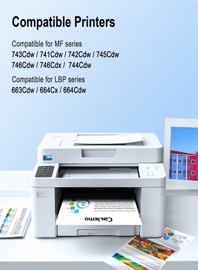 Caclemo 055H Toner Cartridge MF743Cdw Toner Replacement for Canon 055 055H Toner Cartridge Set Compatible with Canon Color imageCLASS MF743Cdw, MF741Cdw, MF745Cdw, LBP664Cdw Laser Printers (4-Packs) - Image 2