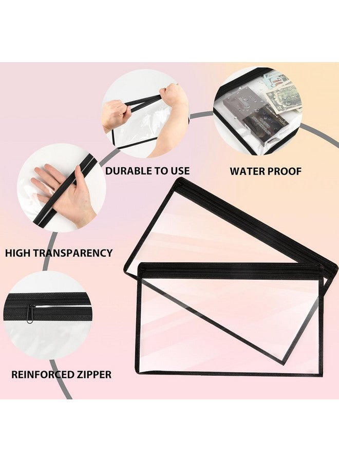 INSIME Small Plastic Pouch with Zipper Transparent Pouches for Stationary Jewellery Makeup Items | Clear Pouch with Zipper Transparent Pouches for Jewellery - Image 3